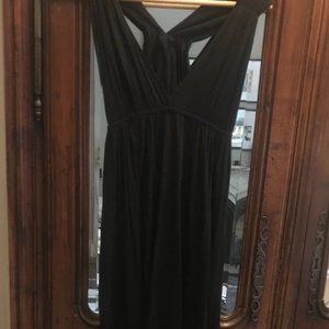 Lani Maxi Dress. Black. Cotton. Strapless; Medium